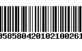 Código de Barras 00585804201021002619