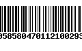 Código de Barras 00585804701121002934