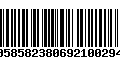 Código de Barras 00585823806921002940