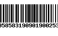 Código de Barras 00585831909019002538