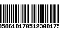 Código de Barras 00586101705123001756