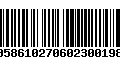 Código de Barras 00586102706023001982