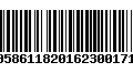 Código de Barras 00586118201623001710