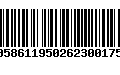 Código de Barras 00586119502623001755