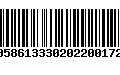 Código de Barras 00586133302022001727