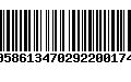 Código de Barras 00586134702922001749