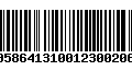 Código de Barras 00586413100123002062
