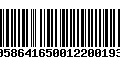 Código de Barras 00586416500122001931