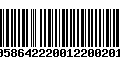 Código de Barras 00586422200122002013