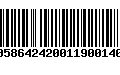 Código de Barras 00586424200119001409