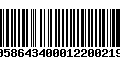 Código de Barras 00586434000122002199