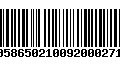 Código de Barras 00586502100920002718