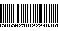 Código de Barras 00586502501222003616