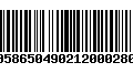 Código de Barras 00586504902120002806