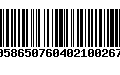 Código de Barras 00586507604021002677