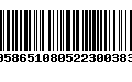 Código de Barras 00586510805223003835