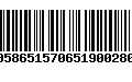 Código de Barras 00586515706519002806