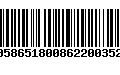 Código de Barras 00586518008622003525
