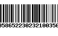 Código de Barras 00586522302321003507