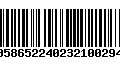 Código de Barras 00586522402321002941