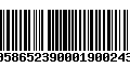 Código de Barras 00586523900019002437