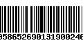 Código de Barras 00586526901319002407