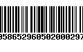 Código de Barras 00586529605020002974