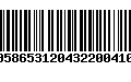 Código de Barras 00586531204322004102