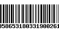 Código de Barras 00586531803319002611