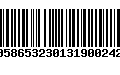 Código de Barras 00586532301319002420