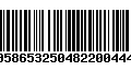 Código de Barras 00586532504822004442
