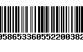 Código de Barras 00586533605522003823