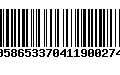 Código de Barras 00586533704119002741