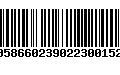 Código de Barras 00586602390223001528