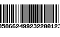 Código de Barras 00586624992322001236