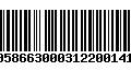 Código de Barras 00586630003122001416