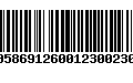 Código de Barras 00586912600123002308