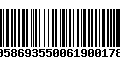 Código de Barras 00586935500619001789