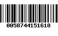 Código de Barras 0058744151618