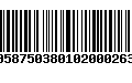 Código de Barras 00587503801020002634