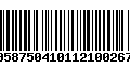 Código de Barras 00587504101121002670