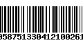 Código de Barras 00587513304121002611