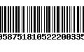 Código de Barras 00587518105222003355