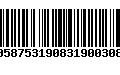 Código de Barras 00587531908319003082