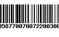 Código de Barras 00587700700722003004