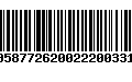 Código de Barras 00587726200222003316