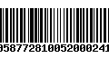 Código de Barras 00587728100520002418