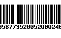 Código de Barras 00587735200520002460