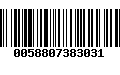 Código de Barras 0058807383031