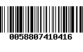 Código de Barras 0058807410416
